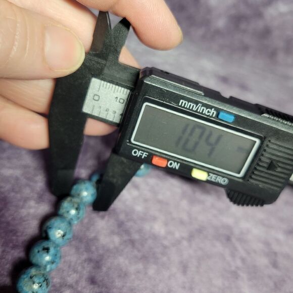 Blue Jasper Beaded Necklace - Picture 4 of 9